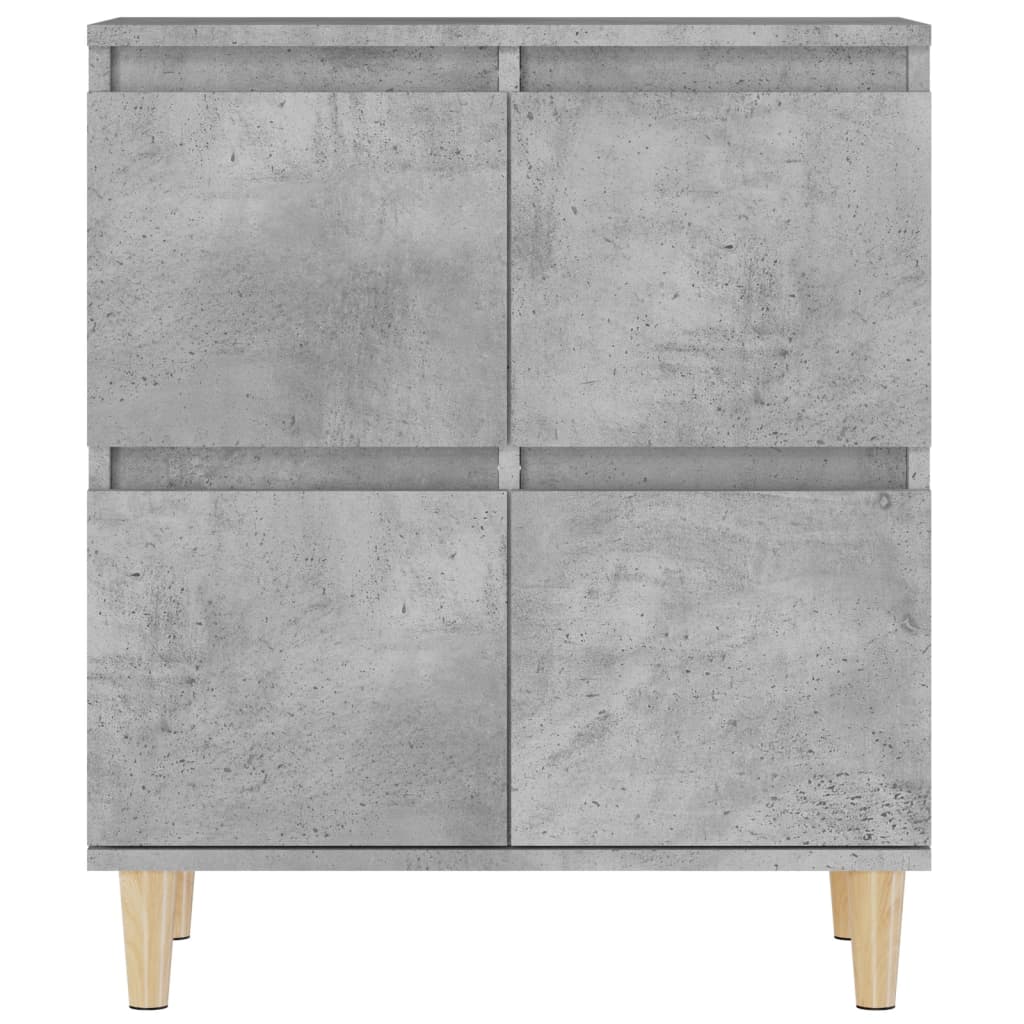 Komode 2 kom siva boja betona 60x35x70 cm od konstruiranog drva