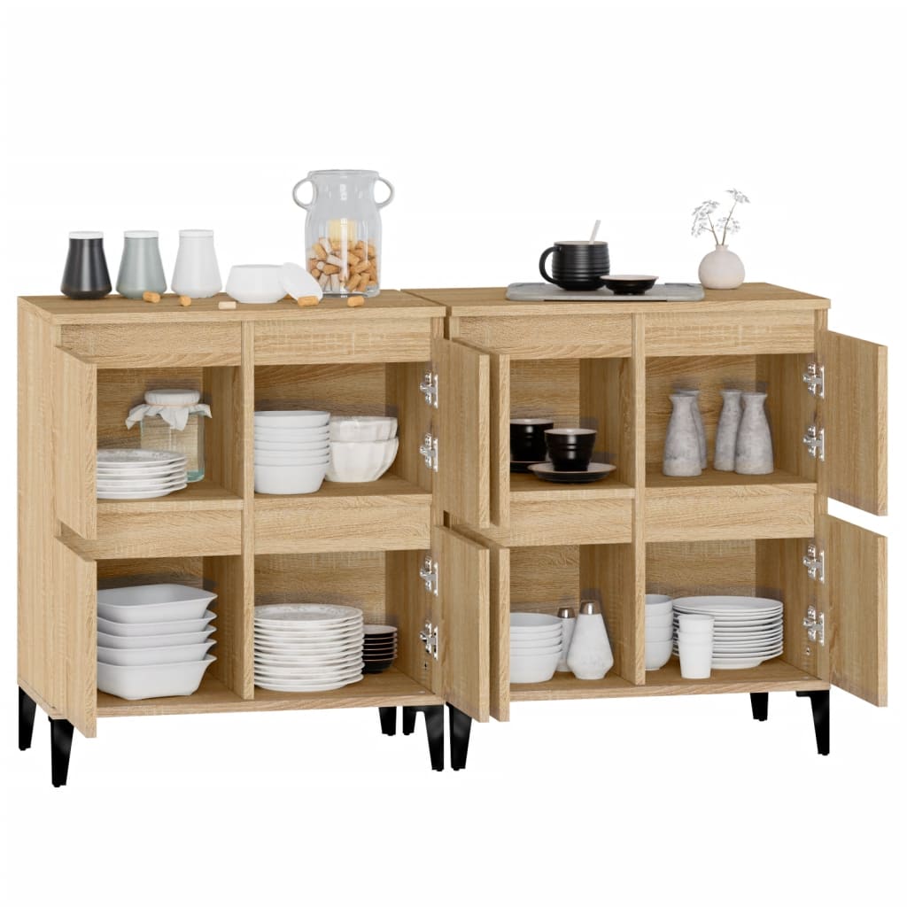 Komoda 2 kom boja hrasta sonome 60x35x70 cm konstruirano drvo