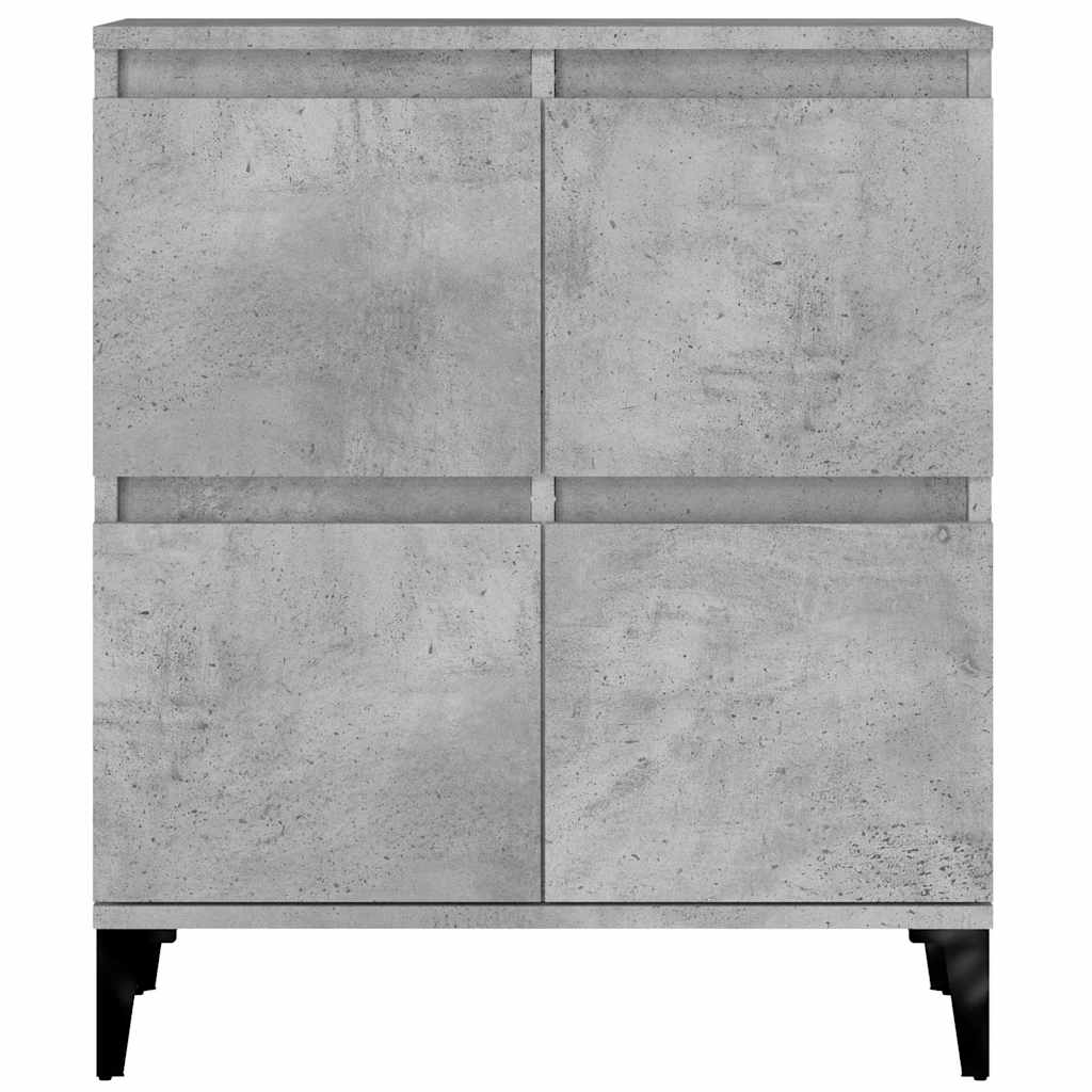 Komode 2 kom siva boja betona 60x35x70 cm od konstruiranog drva