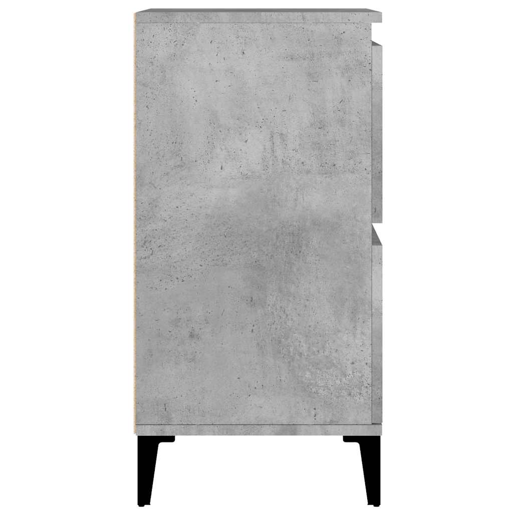 Komode 2 kom siva boja betona 60x35x70 cm od konstruiranog drva