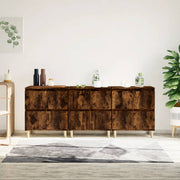 Komode 3 kom boja dimljenog hrasta 60x35x70cm konstruirano drvo