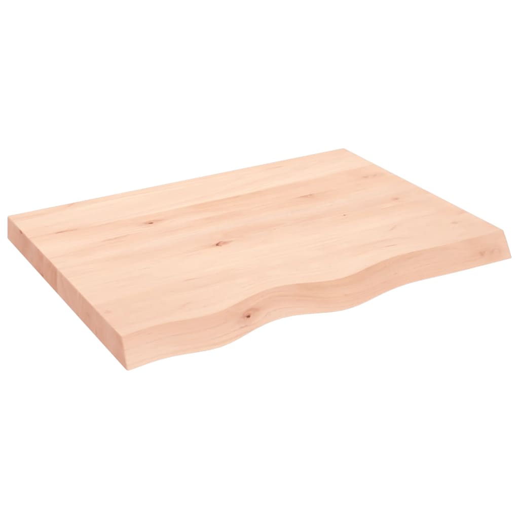 Kupaonska radna ploča 80x60x(2-6) cm netretirano masivno drvo
