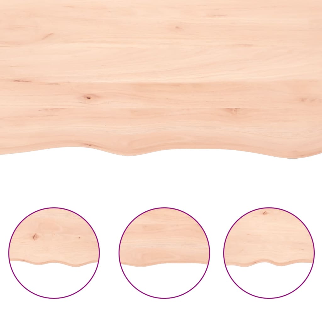 Kupaonska radna ploča 100x60x(2-4) cm netretirano masivno drvo
