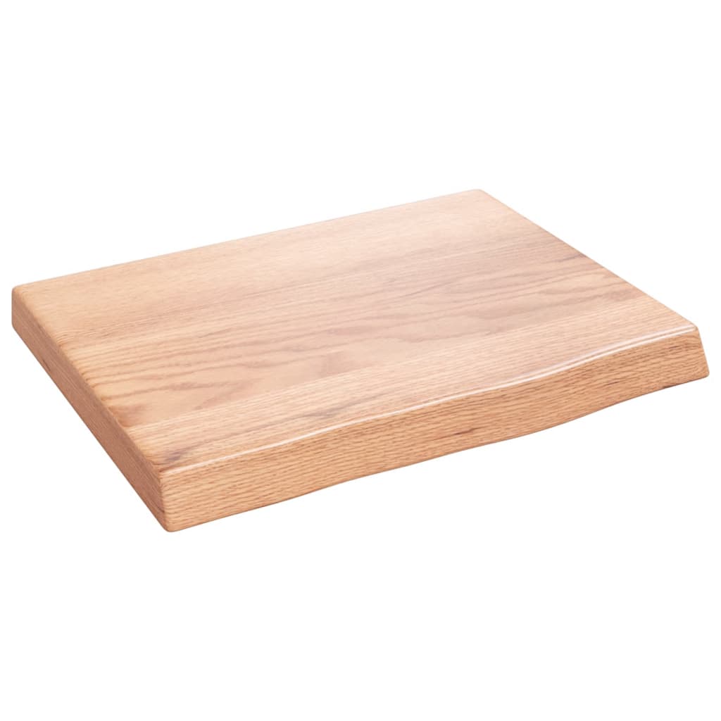 Kupaonska radna ploča svjetlosmeđa 40x30x(2-4) cm masivno drvo