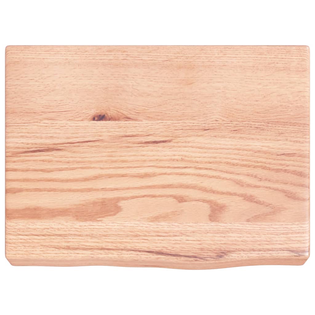 Kupaonska radna ploča svjetlosmeđa 40x30x(2-6) cm masivno drvo