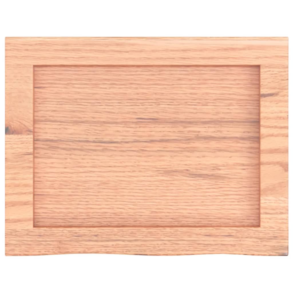 Kupaonska radna ploča svjetlosmeđa 40x30x(2-6) cm masivno drvo