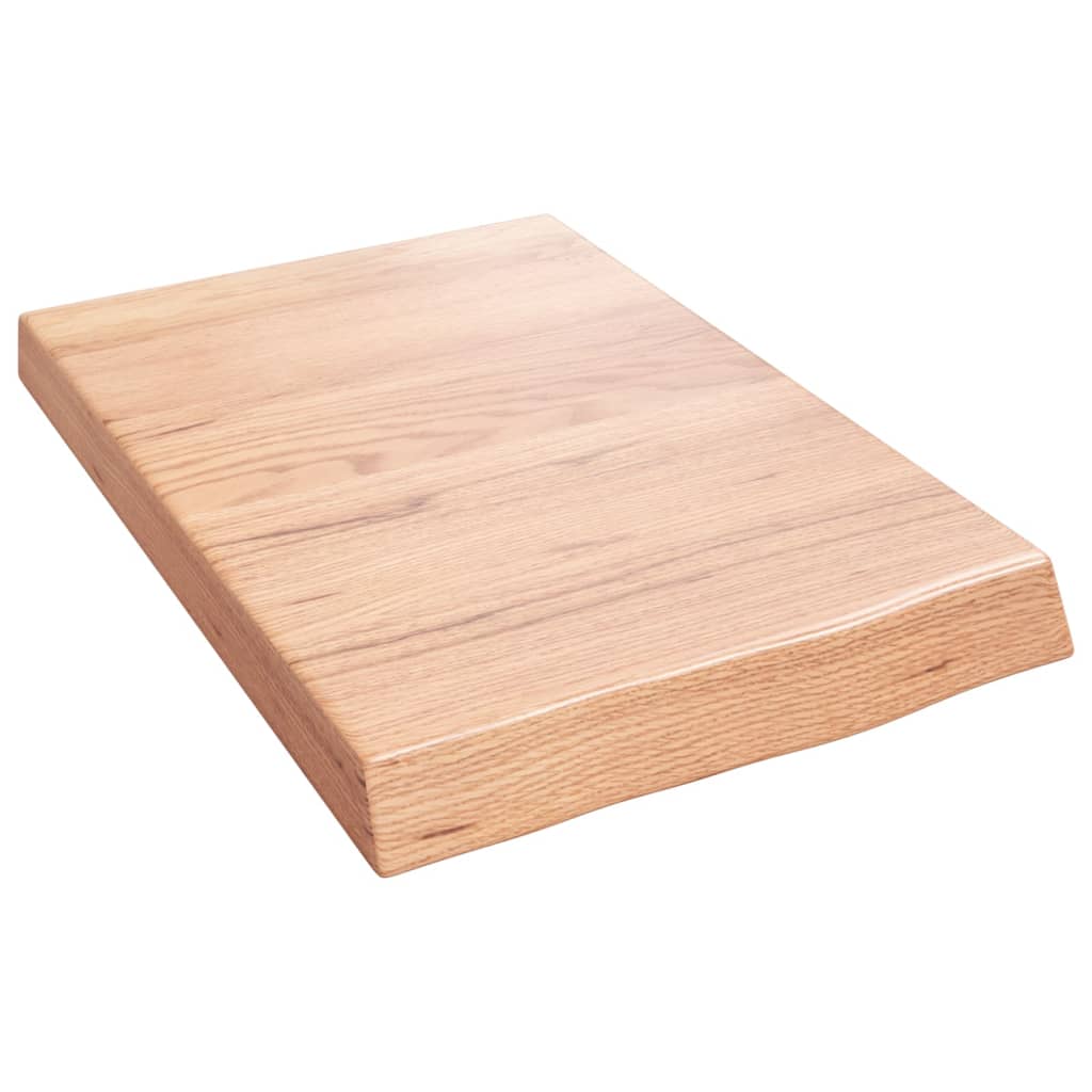 Kupaonska radna ploča svjetlosmeđa 40x60x(2-6) cm masivno drvo