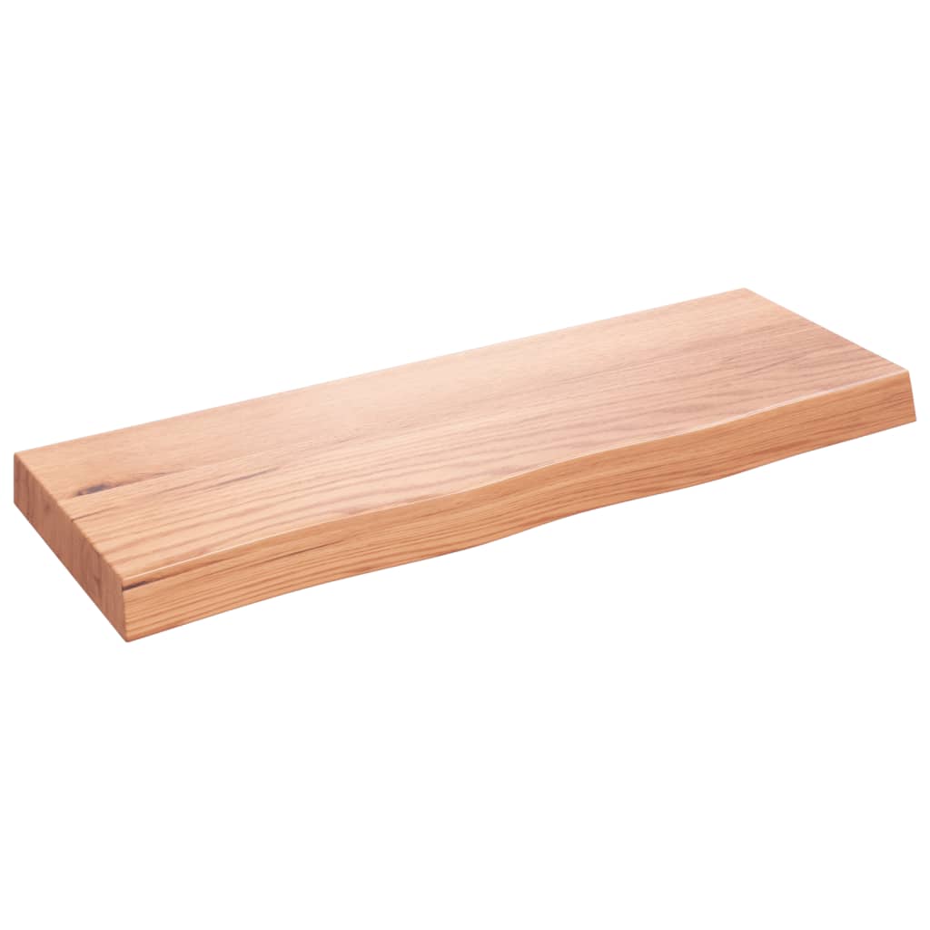 Kupaonska radna ploča svjetlosmeđa 80x30x(2-6) cm masivno drvo
