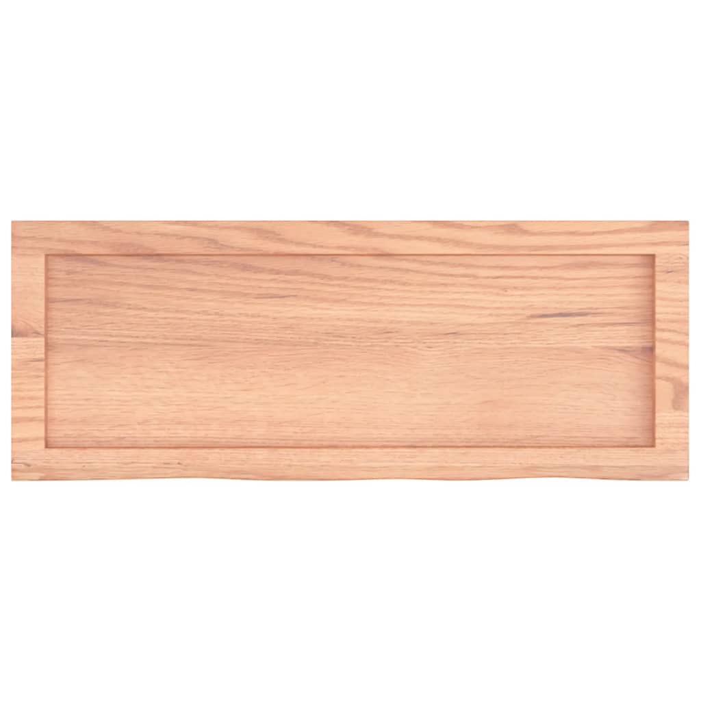 Kupaonska radna ploča svjetlosmeđa 80x30x(2-6) cm masivno drvo