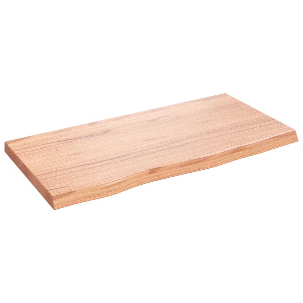 Kupaonska radna ploča svjetlosmeđa 80x40x(2-4) cm masivno drvo