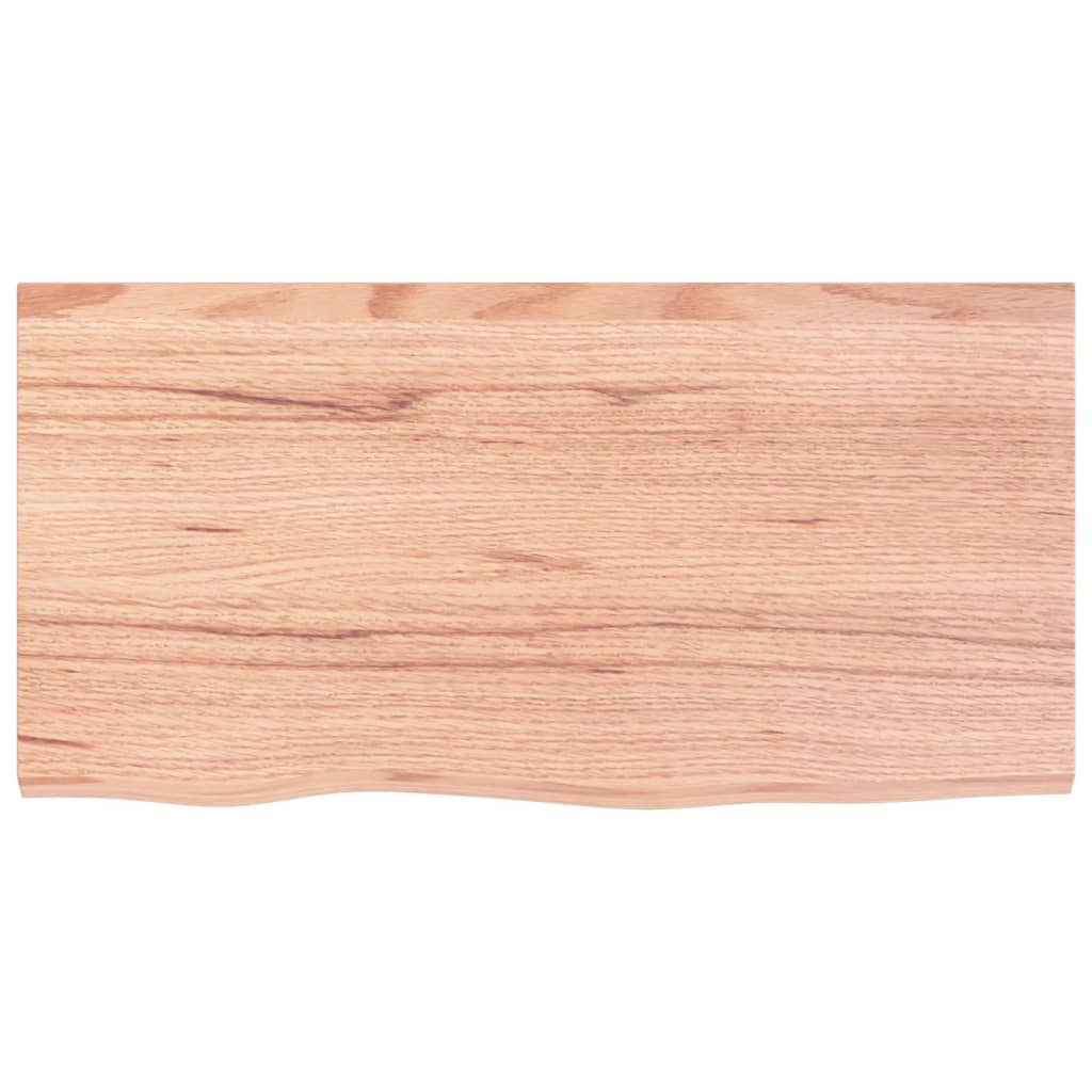 Kupaonska radna ploča svjetlosmeđa 80x40x(2-4) cm masivno drvo