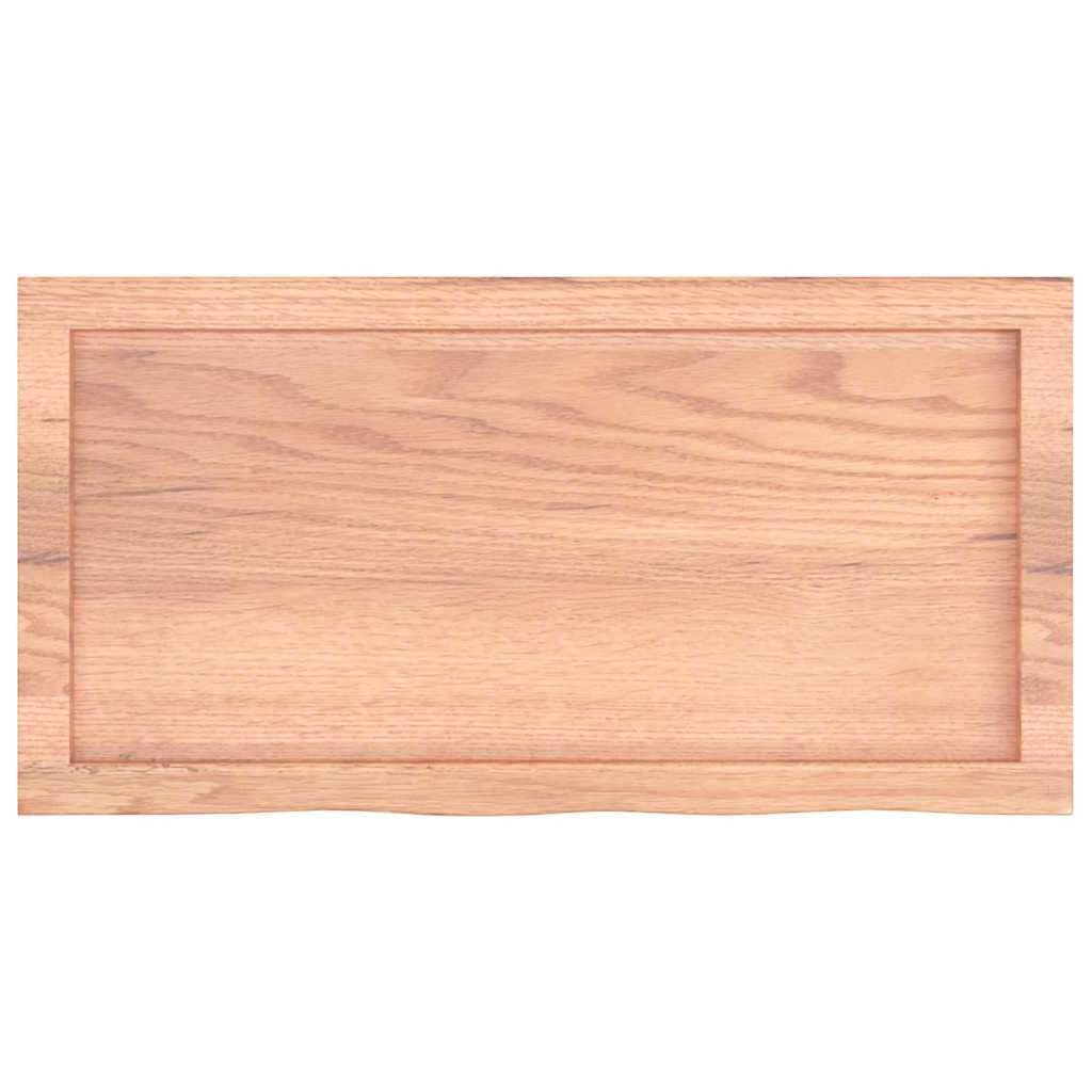 Kupaonska radna ploča svjetlosmeđa 80x40x(2-4) cm masivno drvo