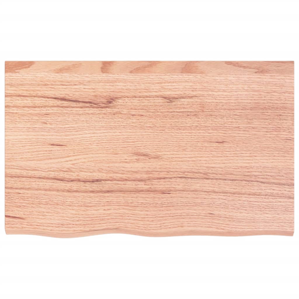 Kupaonska radna ploča svjetlosmeđa 80x50x(2-6) cm masivno drvo