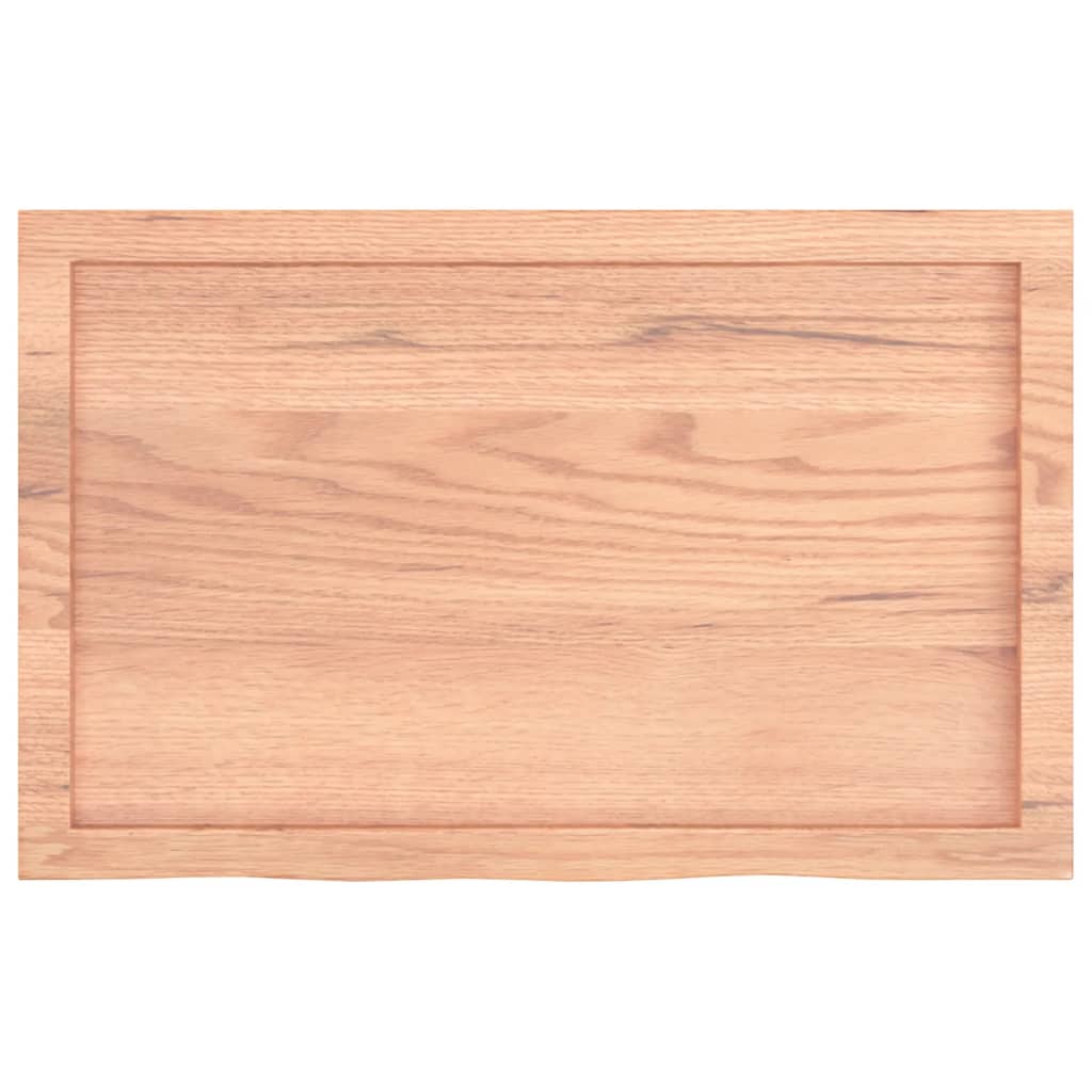 Kupaonska radna ploča svjetlosmeđa 80x50x(2-6) cm masivno drvo