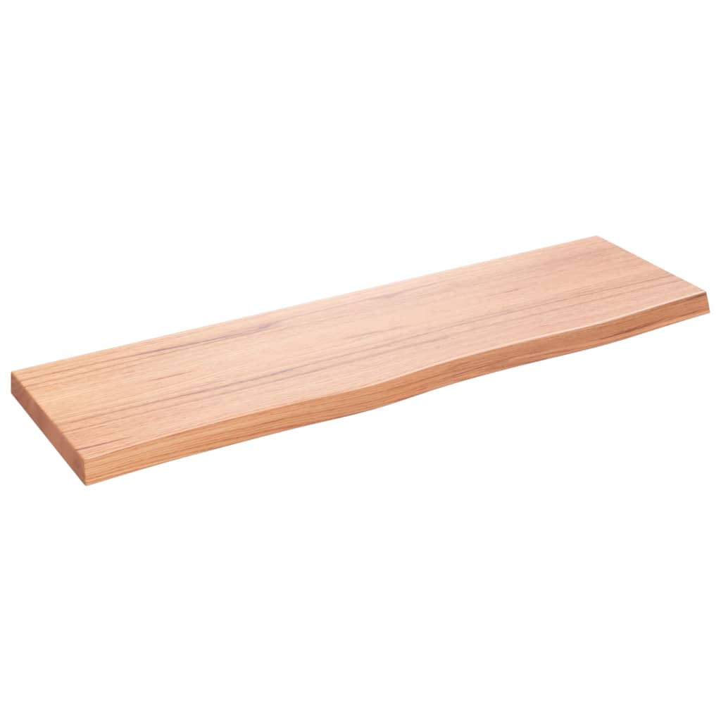 Kupaonska radna ploča svjetlosmeđa 100x30x(2-4) cm masivno drvo