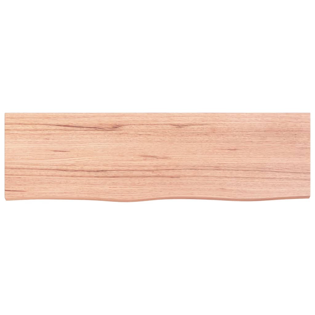 Kupaonska radna ploča svjetlosmeđa 100x30x(2-4) cm masivno drvo