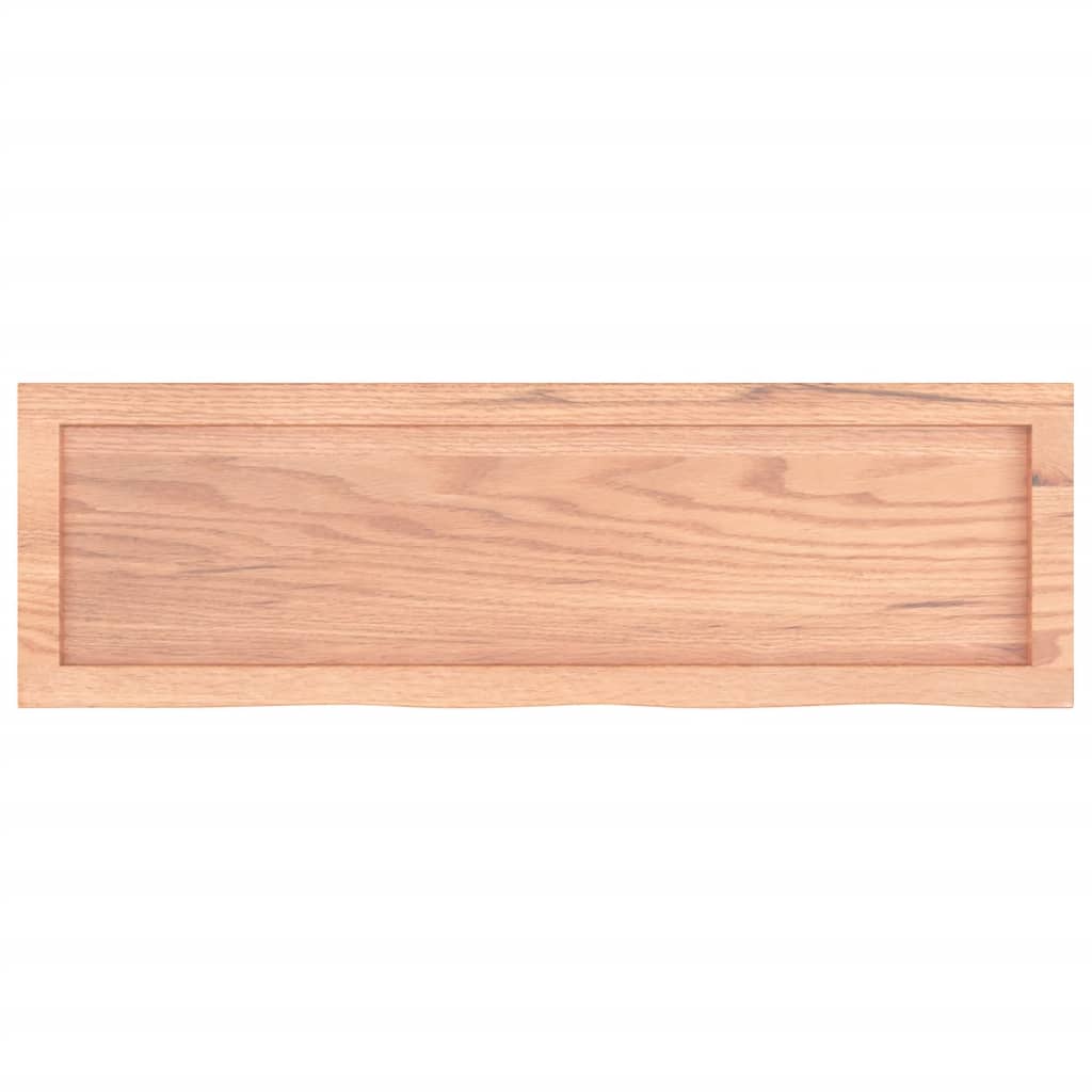 Kupaonska radna ploča svjetlosmeđa 100x30x(2-4) cm masivno drvo