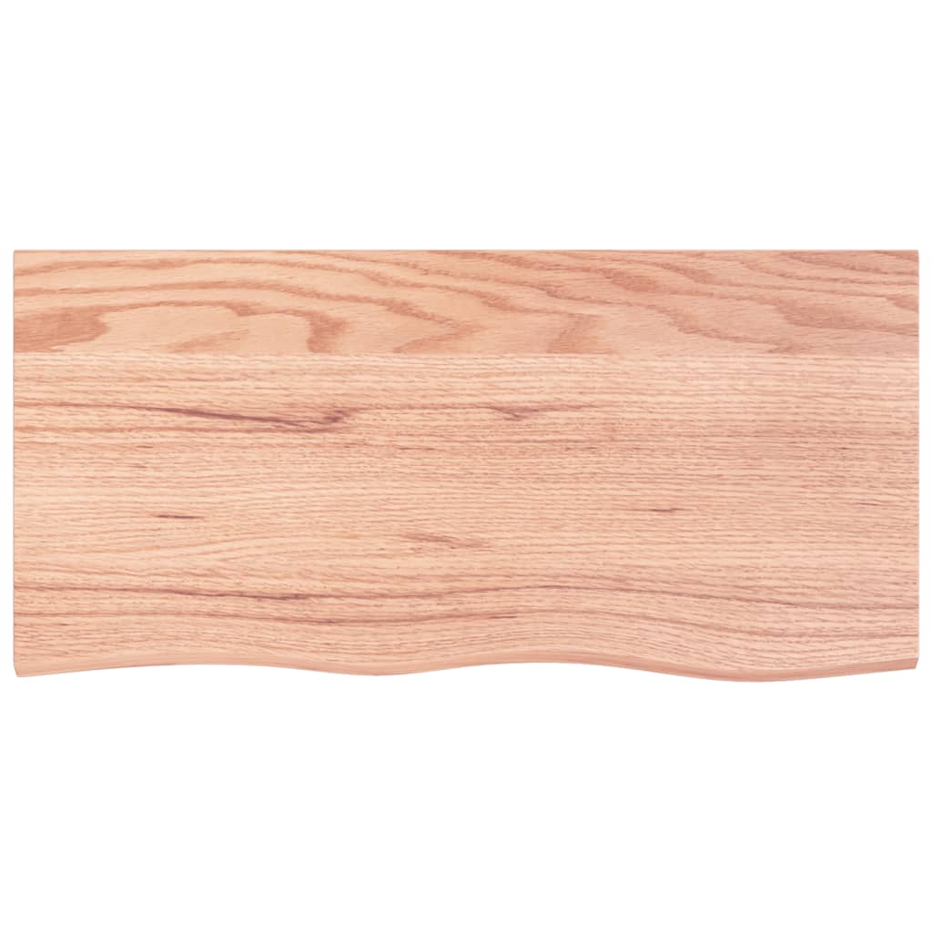 Kupaonska radna ploča svjetlosmeđa 100x50x(2-4) cm masivno drvo