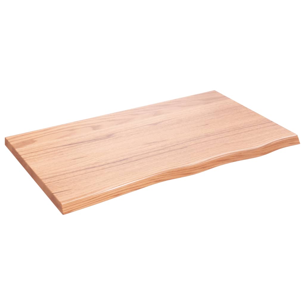 Kupaonska radna ploča svjetlosmeđa 100x60x(2-4) cm masivno drvo