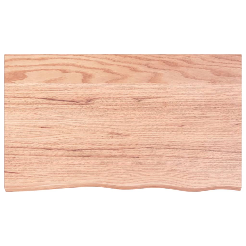 Kupaonska radna ploča svjetlosmeđa 100x60x(2-4) cm masivno drvo