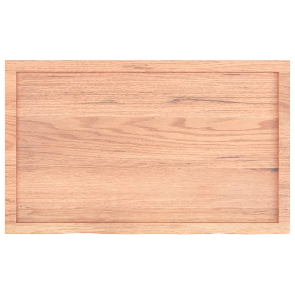 Kupaonska radna ploča svjetlosmeđa 100x60x(2-4) cm masivno drvo