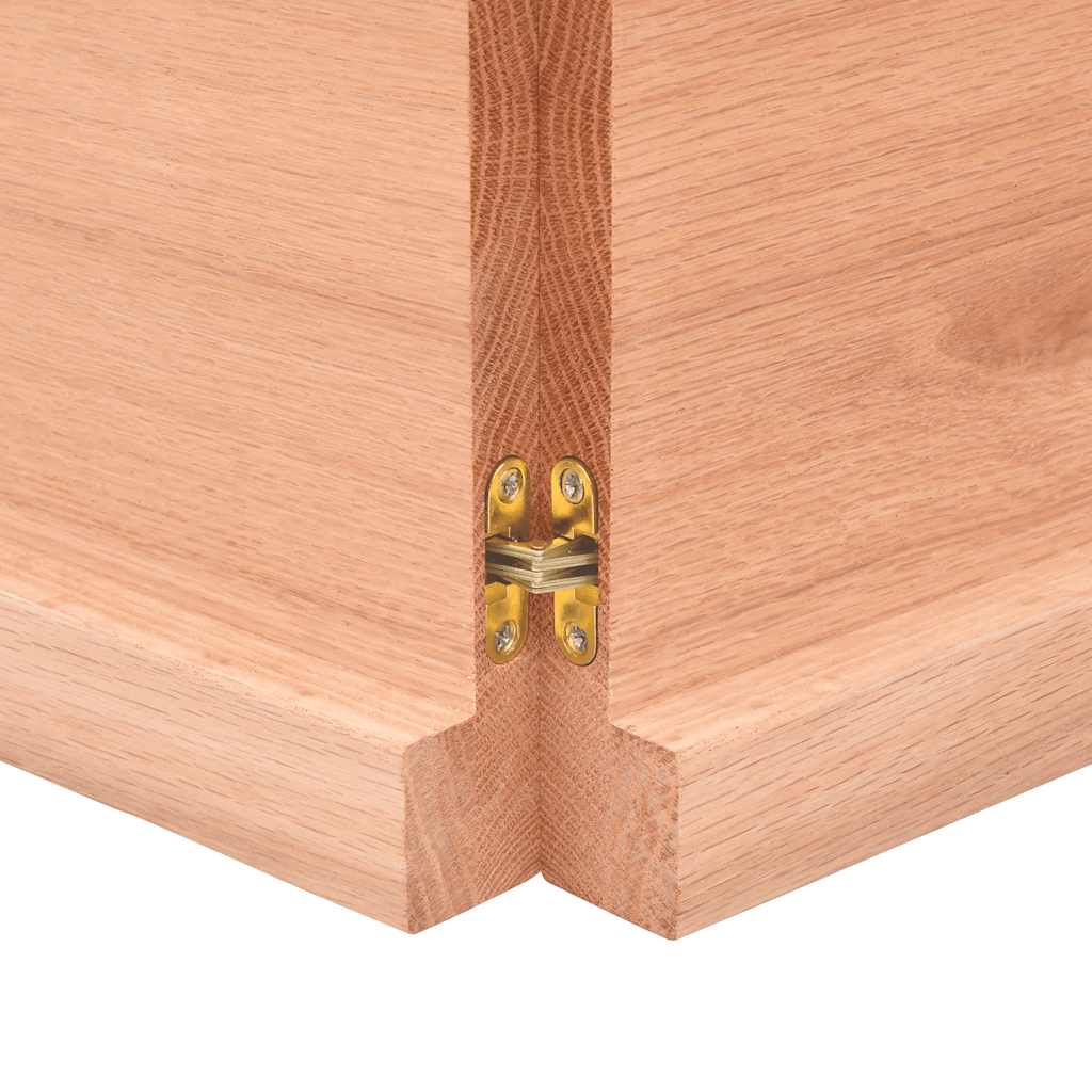 Kupaonska radna ploča svjetlosmeđa 120x50x(2-4) cm masivno drvo