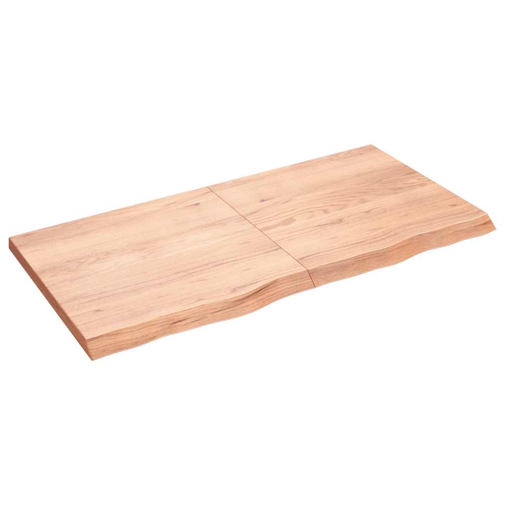 Kupaonska radna ploča svjetlosmeđa 120x60x(2-4) cm masivno drvo