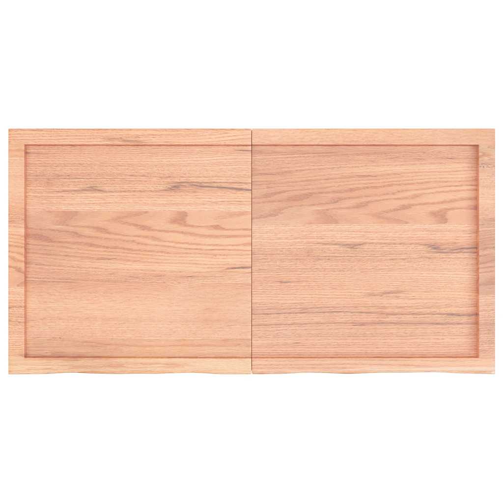 Kupaonska radna ploča svjetlosmeđa 120x60x(2-4) cm masivno drvo