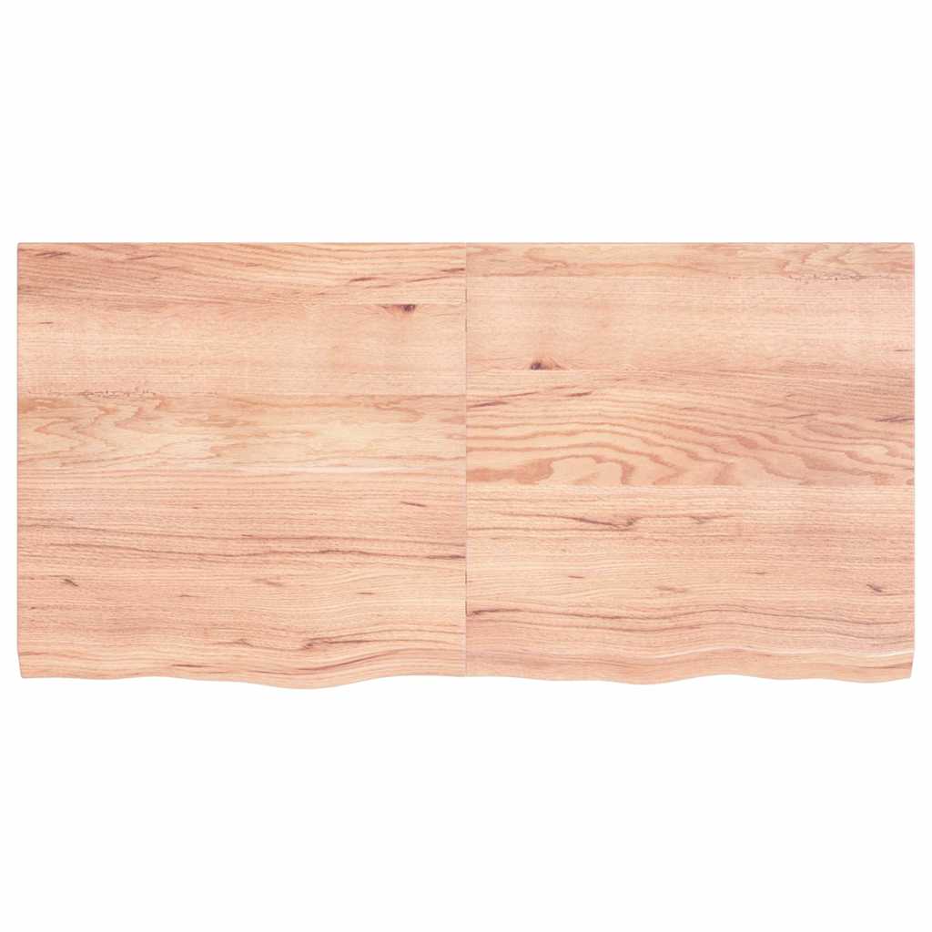 Kupaonska radna ploča svjetlosmeđa 120x60x(2-4) cm masivno drvo