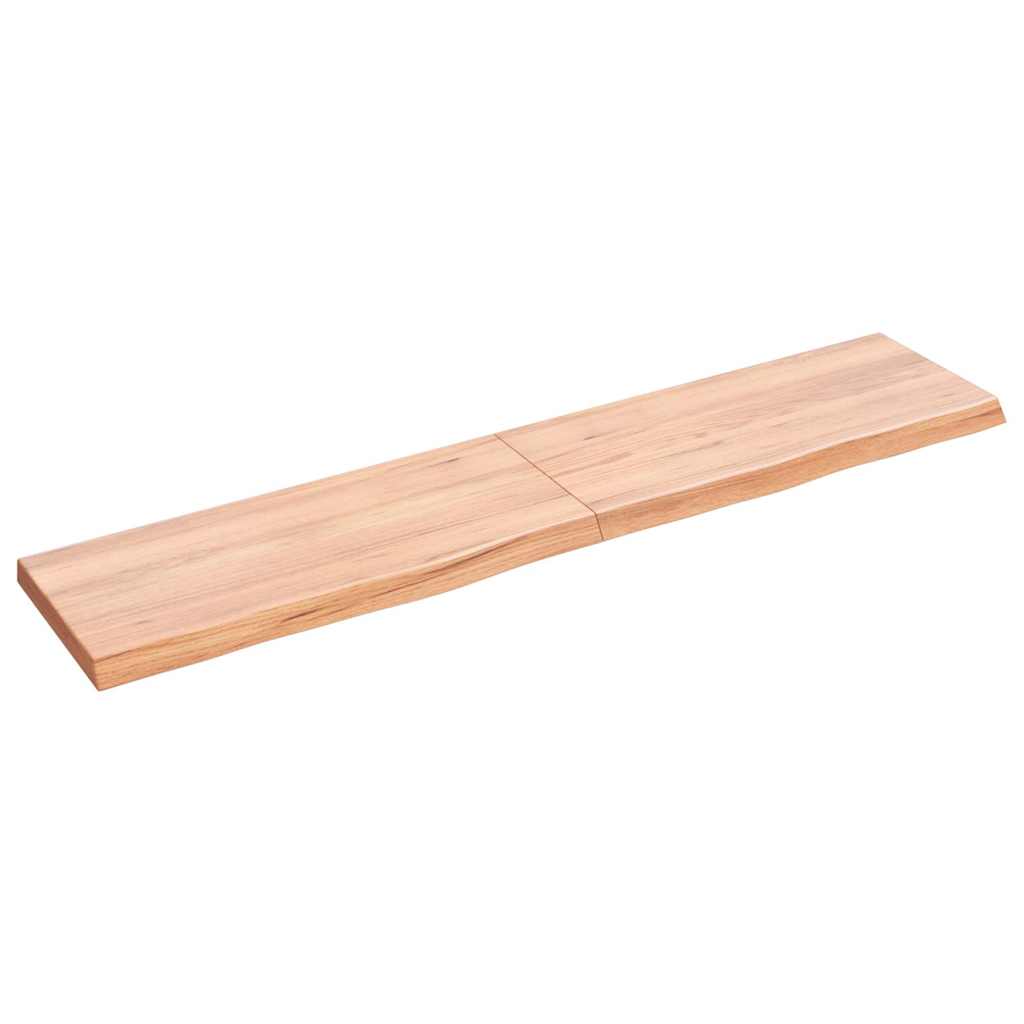 Kupaonska radna ploča svjetlosmeđa 140x30x(2-4) cm masivno drvo