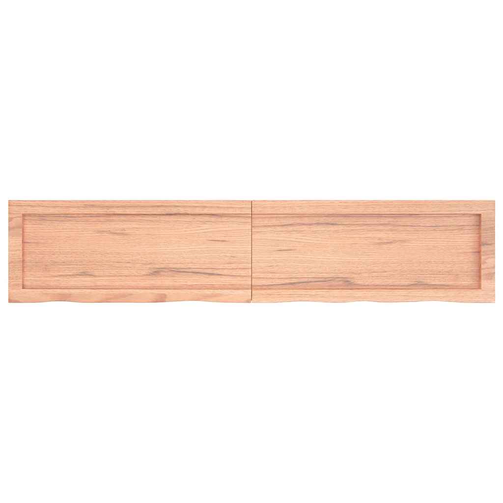 Kupaonska radna ploča svjetlosmeđa 140x30x(2-4) cm masivno drvo