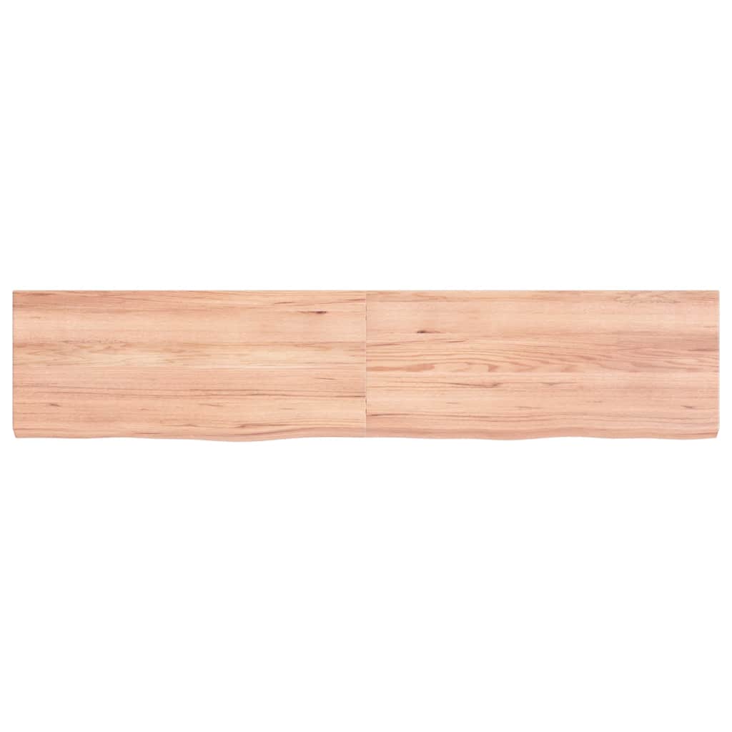 Kupaonska radna ploča svjetlosmeđa 140x30x(2-4) cm masivno drvo