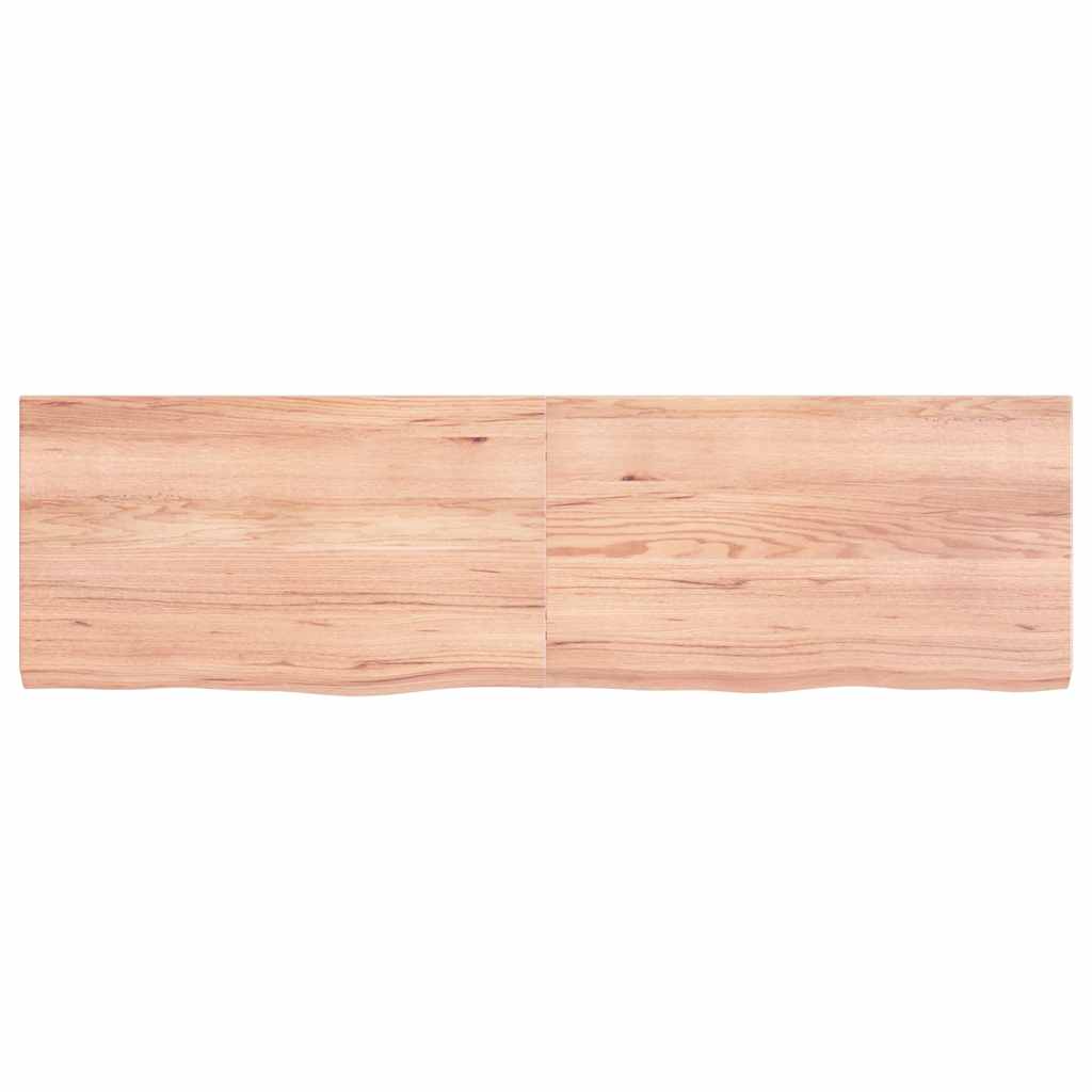 Kupaonska radna ploča svjetlosmeđa 140x40x(2-4) cm masivno drvo