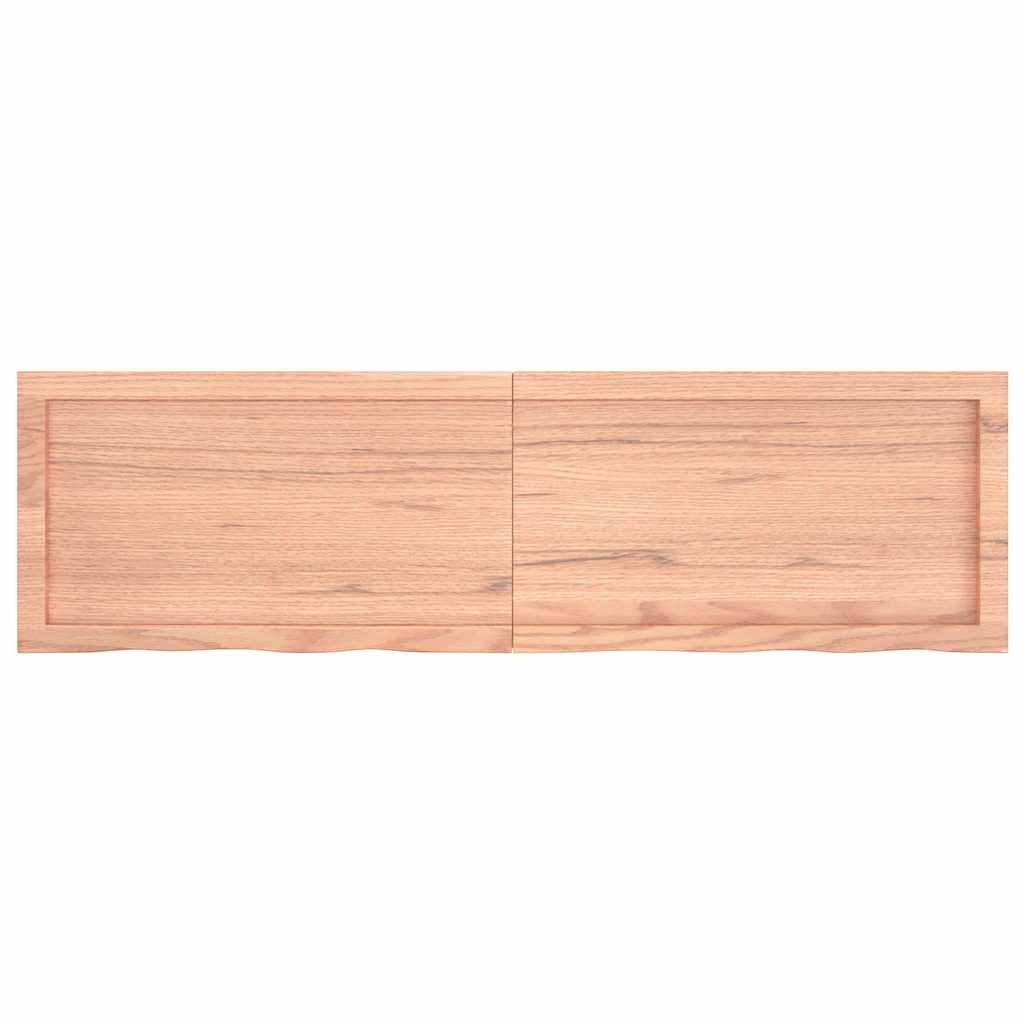 Kupaonska radna ploča svjetlosmeđa 140x40x(2-4) cm masivno drvo