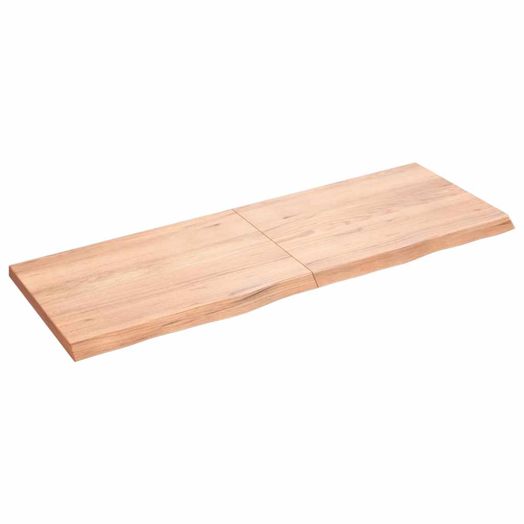 Kupaonska radna ploča svjetlosmeđa 140x50x(2-4) cm masivno drvo