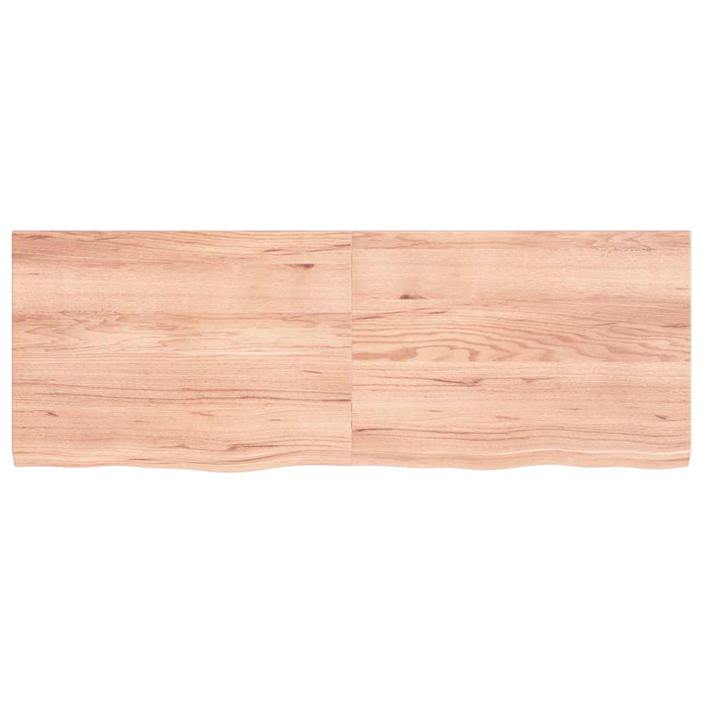 Kupaonska radna ploča svjetlosmeđa 140x50x(2-4) cm masivno drvo