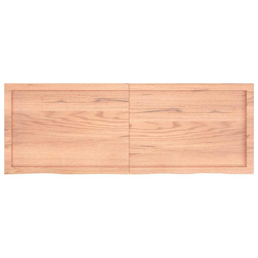 Kupaonska radna ploča svjetlosmeđa 140x50x(2-4) cm masivno drvo