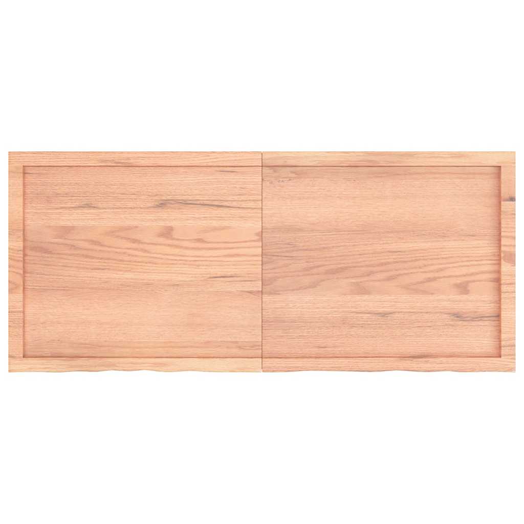 Kupaonska radna ploča svjetlosmeđa 140x60x(2-4) cm masivno drvo