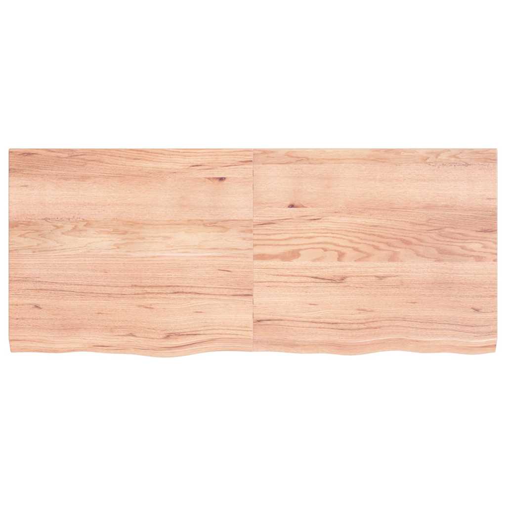 Kupaonska radna ploča svjetlosmeđa 140x60x(2-4) cm masivno drvo