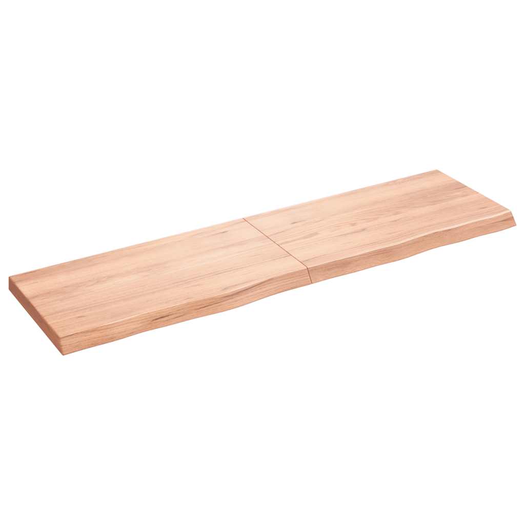 Kupaonska radna ploča svjetlosmeđa 180x50x(2-6) cm masivno drvo