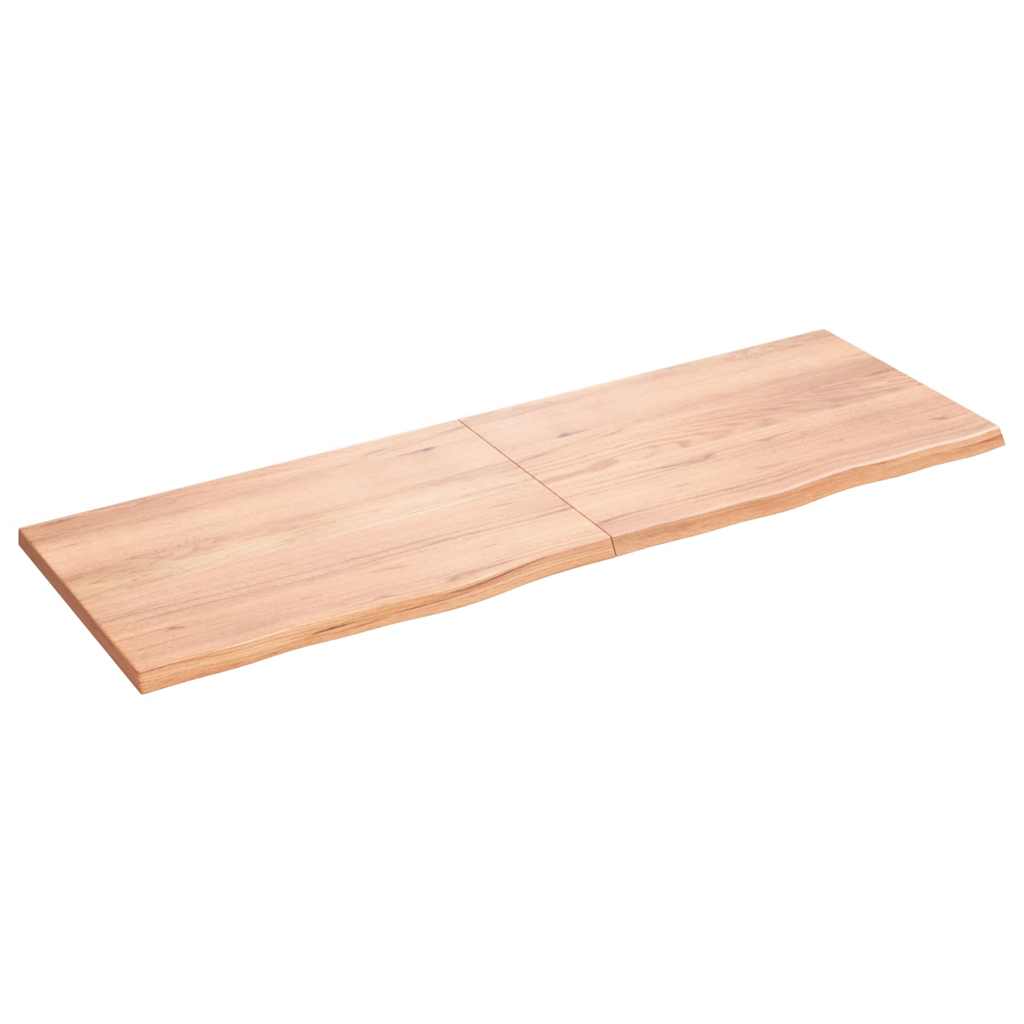 Kupaonska radna ploča svjetlosmeđa 180x60x(2-4) cm masivno drvo