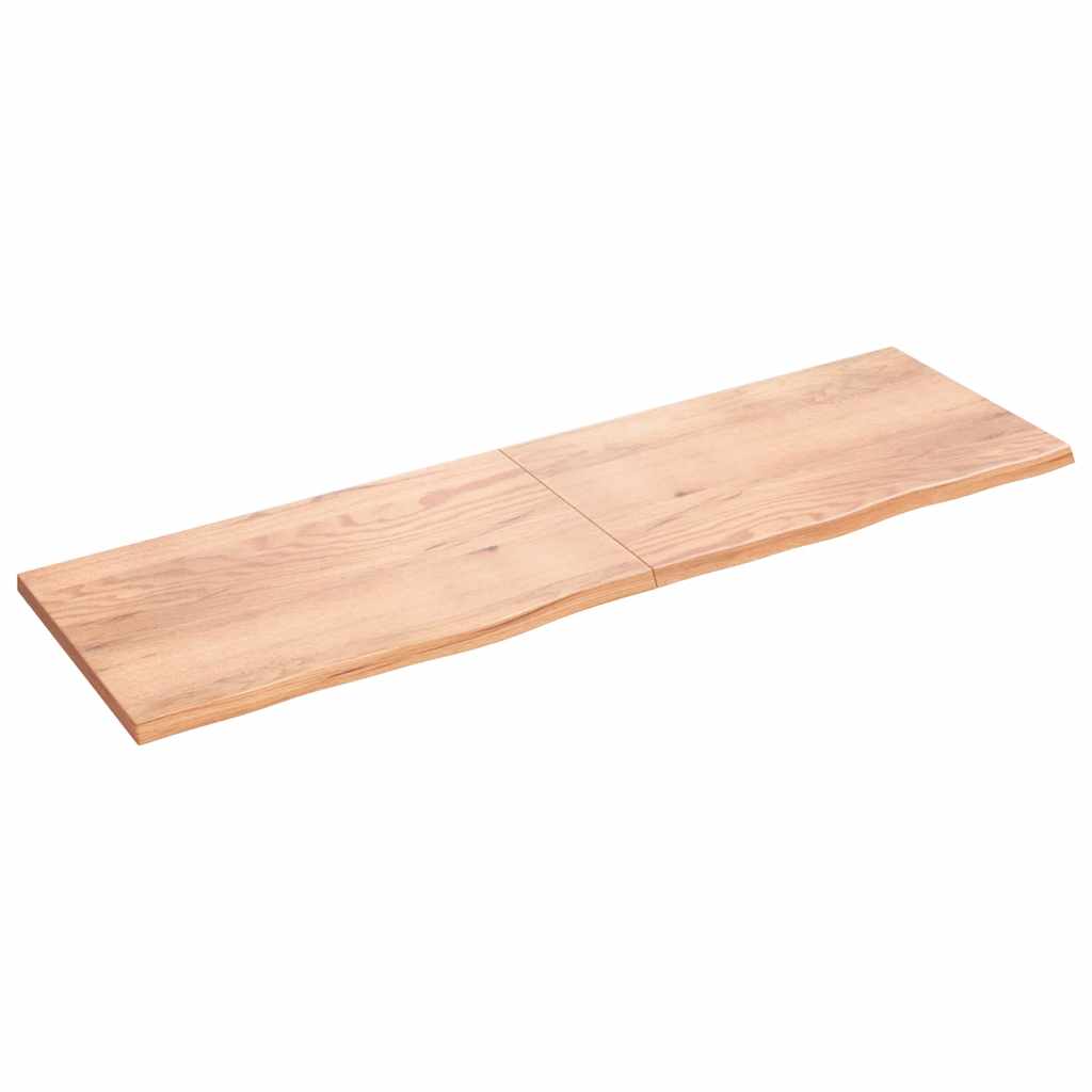 Kupaonska radna ploča svjetlosmeđa 200x60x(2-4) cm masivno drvo