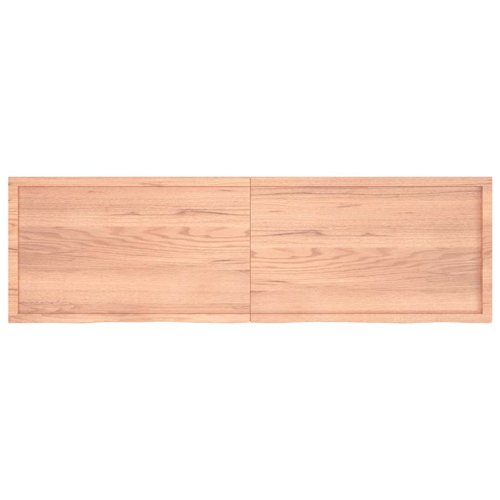Kupaonska radna ploča svjetlosmeđa 200x60x(2-4) cm masivno drvo