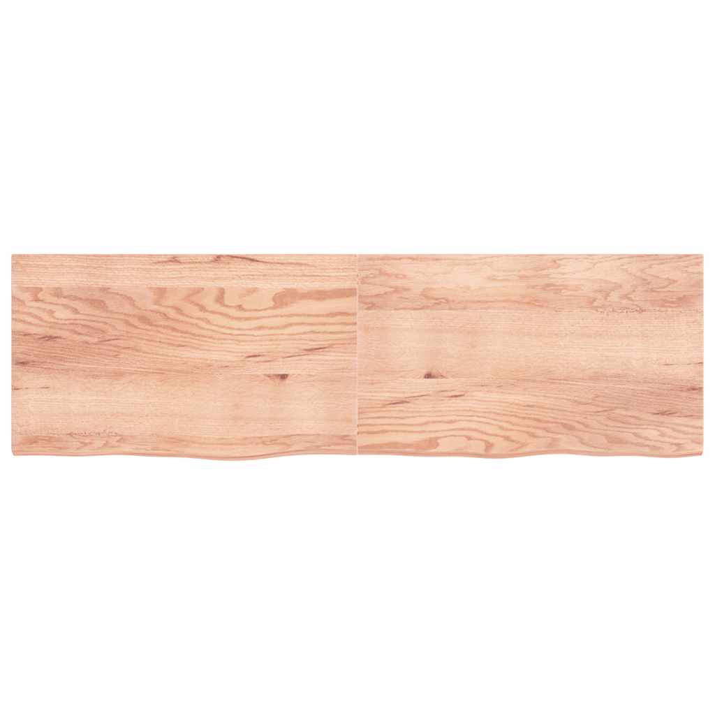 Kupaonska radna ploča svjetlosmeđa 200x60x(2-4) cm masivno drvo