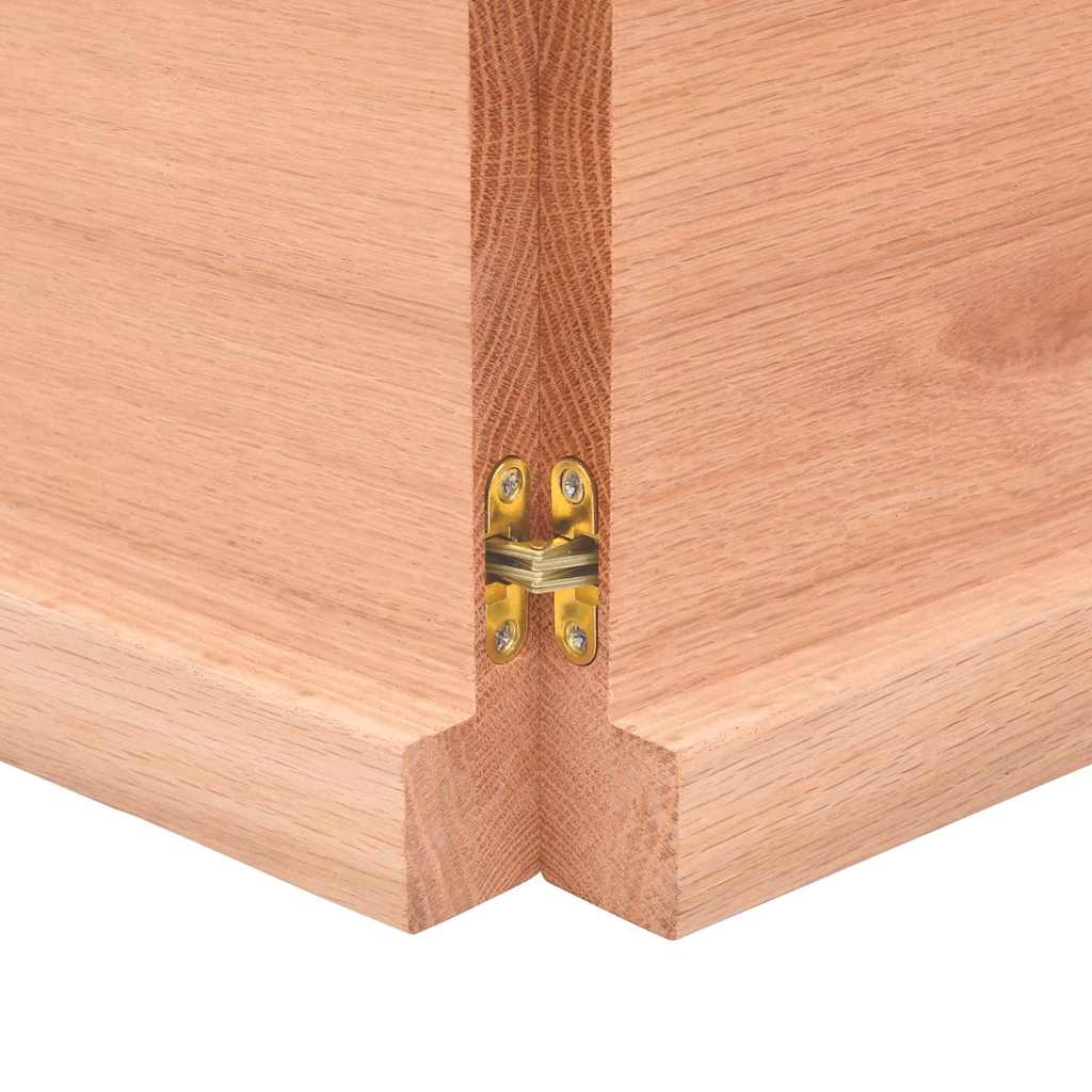 Kupaonska radna ploča svjetlosmeđa 200x60x(2-4) cm masivno drvo