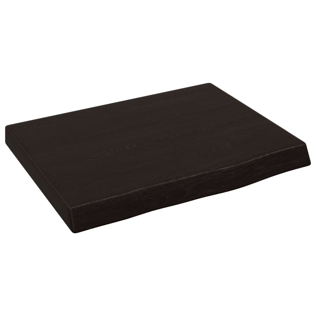 Kupaonska radna ploča tamnosmeđa 40x30x(2-4) cm tretirano drvo