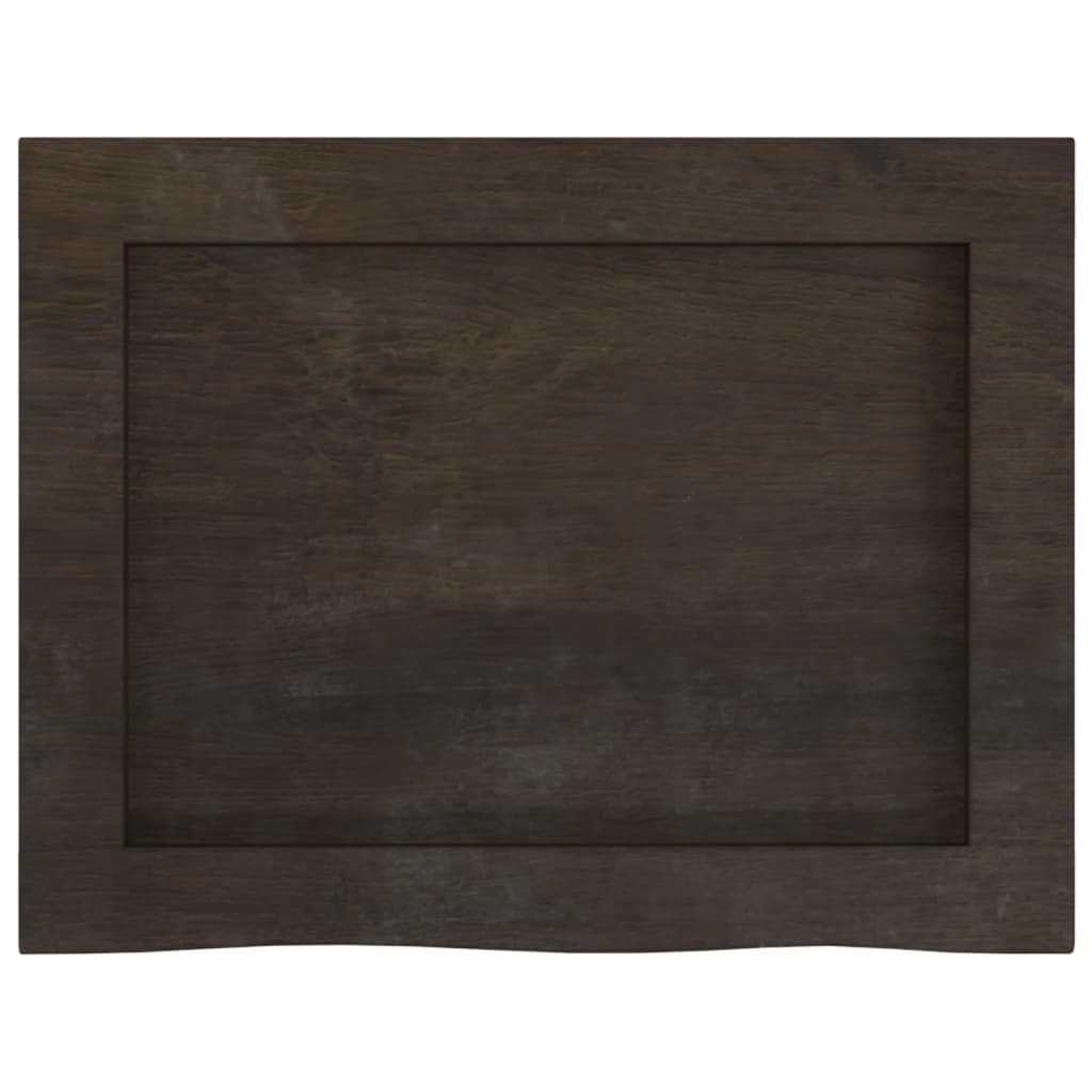 Kupaonska radna ploča tamnosmeđa 40x30x(2-4) cm tretirano drvo