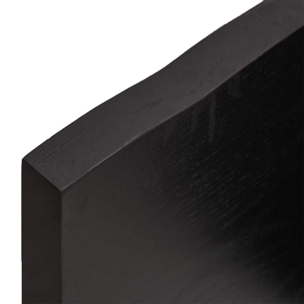 Kupaonska radna ploča tamnosmeđa 40x30x(2-4) cm tretirano drvo