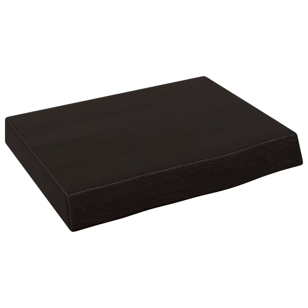 Kupaonska radna ploča tamnosmeđa 40x30x(2-6) cm tretirano drvo