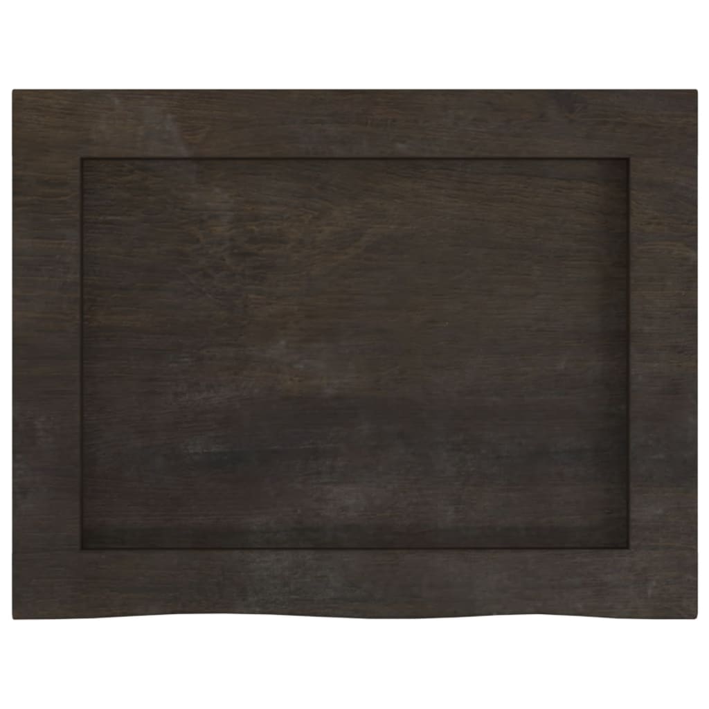 Kupaonska radna ploča tamnosmeđa 40x30x(2-6) cm tretirano drvo